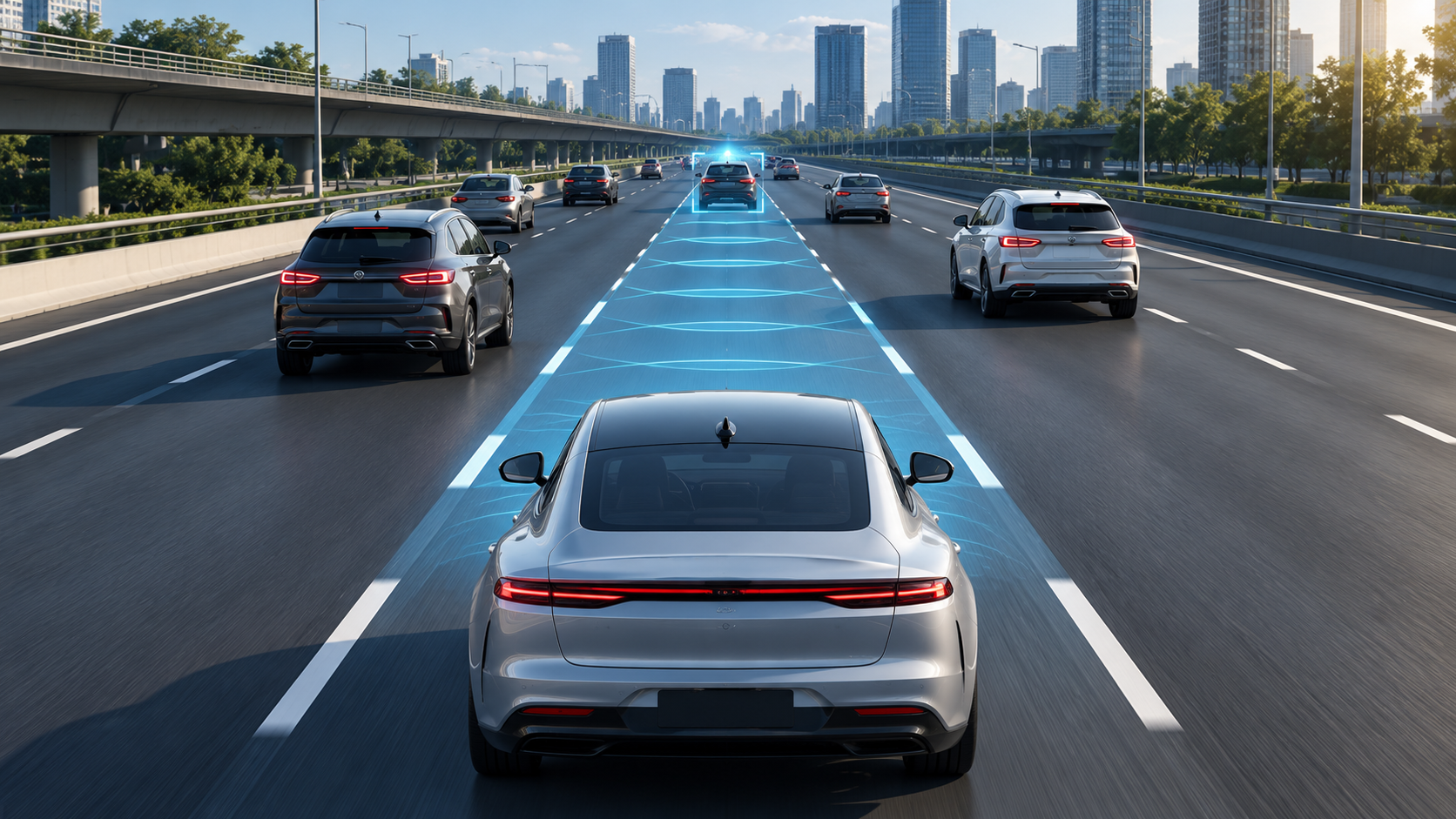Vehicle detected by radar while entering an MLFF tolling zone