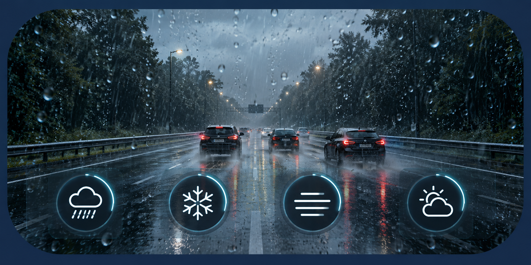 Illustrative environmental and roadway condition monitoring