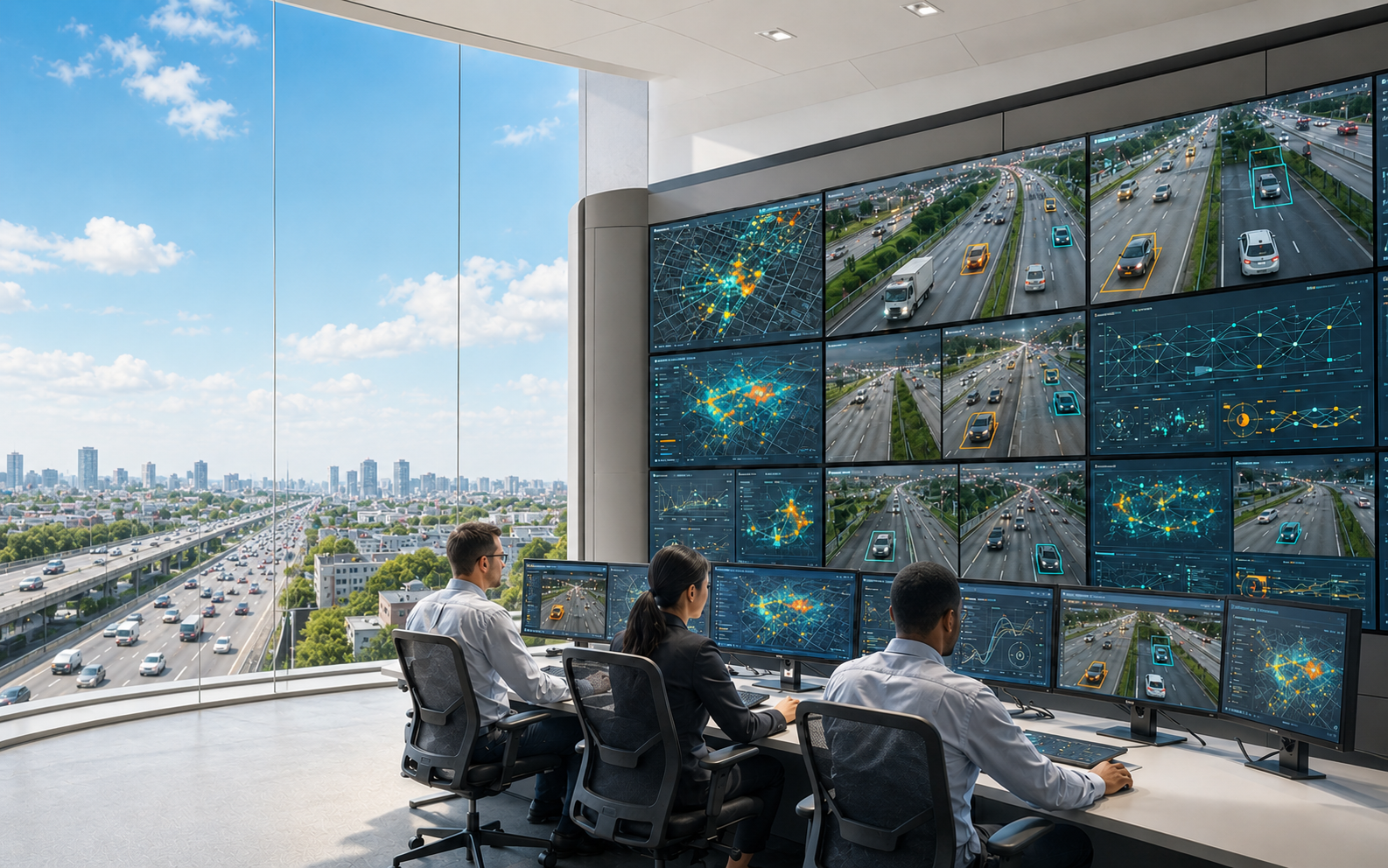 Illustrative AI mobility analytics interface