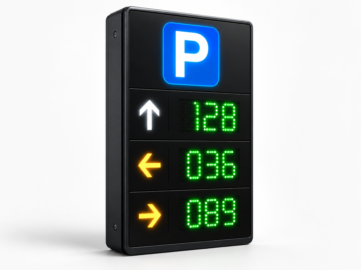 Digital parking guidance and space availability display
