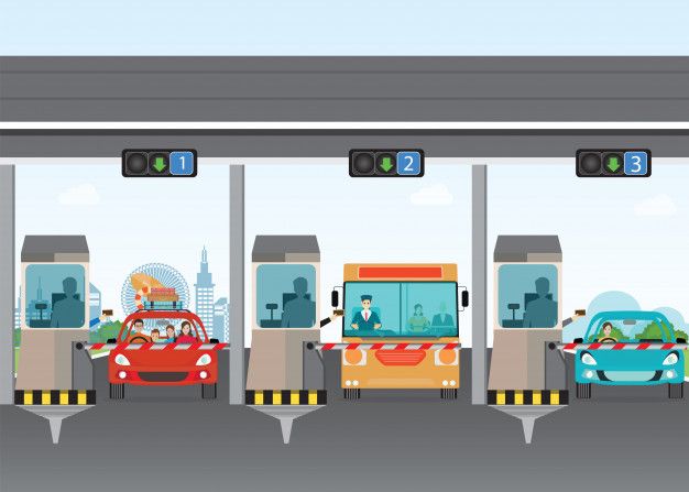 Connected toll lane equipment including FASTag, ANPR and automatic barrier